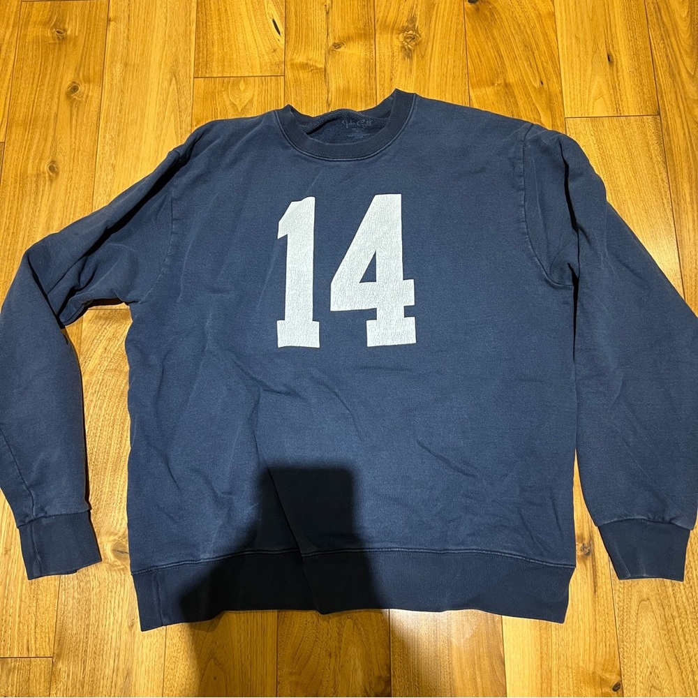Brandy Melville “14” Navy Blue Crewneck Sweater